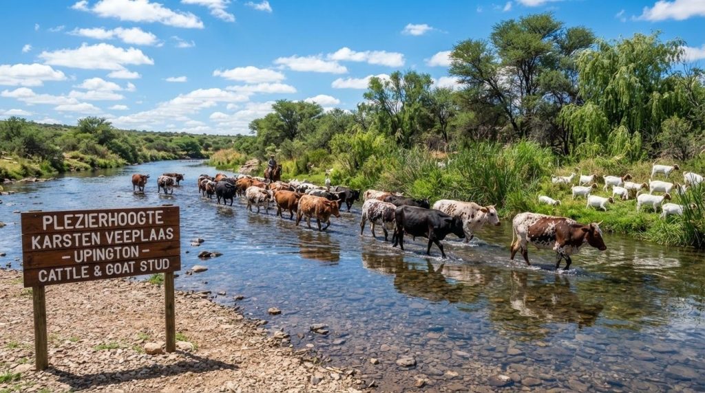 Cattle near water at Karsten farm