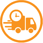 Delivery shipping clock icon