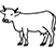 Cow outline livestock icon