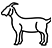 Goat outline livestock icon