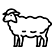 Sheep outline livestock icon